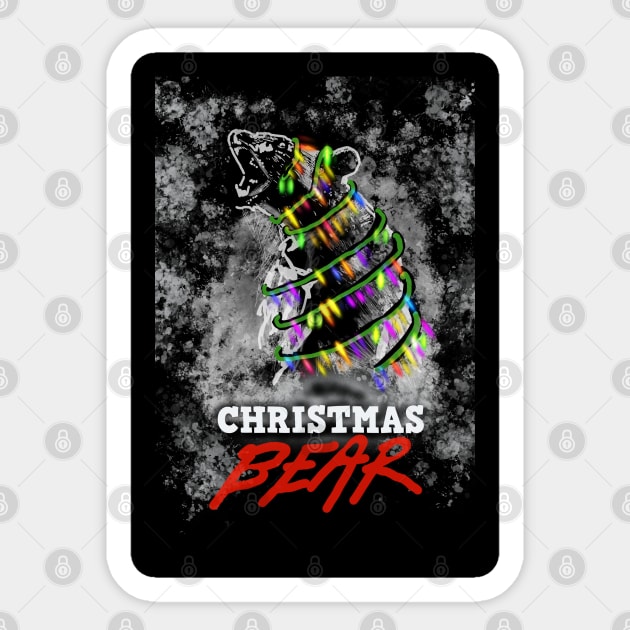 Christmas Bear Sticker by TL Bugg